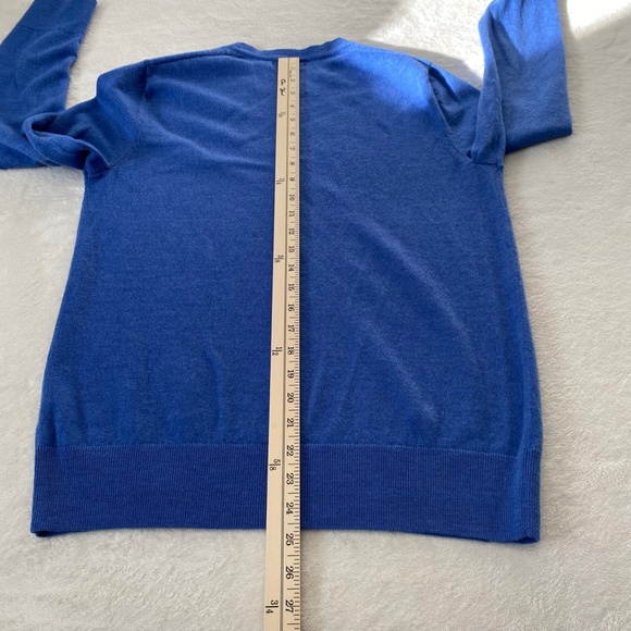 Banana Republic Extra Fine 100% Merino Wool Sweater Mens L Royal-Blue - Picture 3 of 9